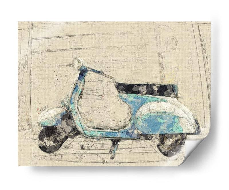Vespa antigua - Lembayung senja studio | Cuadro decorativo de Canvas Lab
