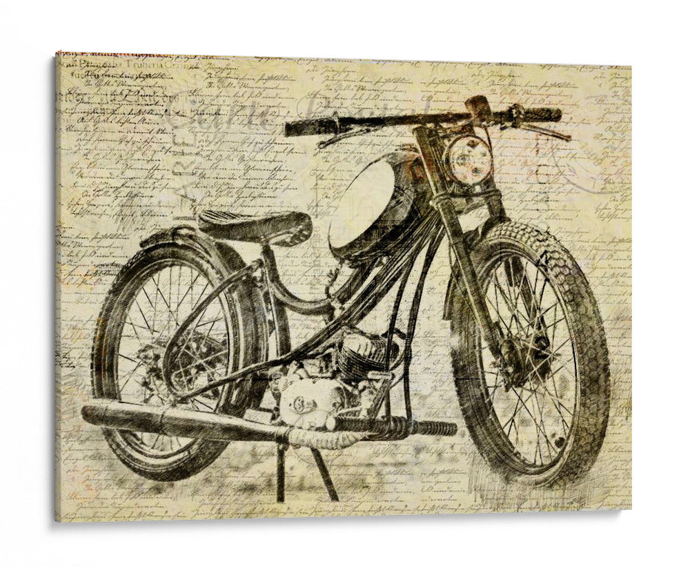 Motocicleta Vieja - Lembayung senja studio | Cuadro decorativo de Canvas Lab