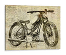 Motocicleta Vieja - Lembayung senja studio | Cuadro decorativo de Canvas Lab