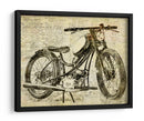 Motocicleta Vieja - Lembayung senja studio | Cuadro decorativo de Canvas Lab
