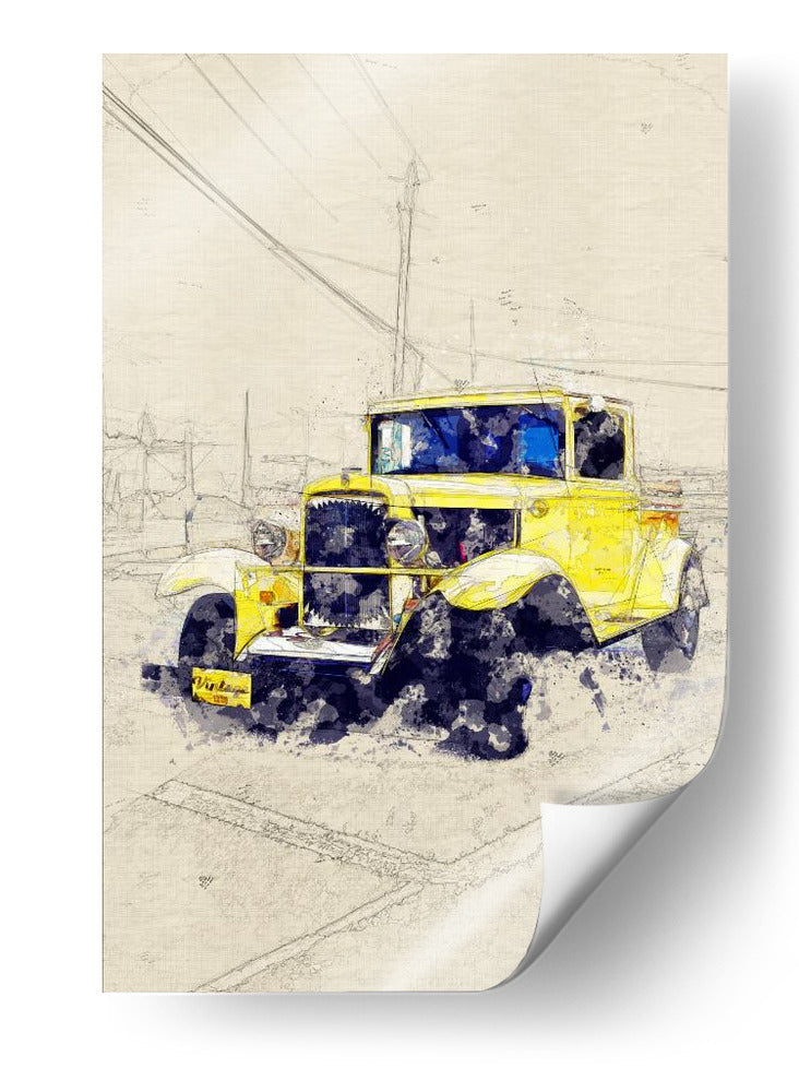 Coche clásico a,aroññp - Lembayung senja studio | Cuadro decorativo de Canvas Lab