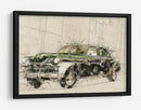 Coche verde retro - Lembayung senja studio | Cuadro decorativo de Canvas Lab