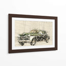 Coche verde retro - Lembayung senja studio | Cuadro decorativo de Canvas Lab