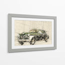 Coche verde retro - Lembayung senja studio | Cuadro decorativo de Canvas Lab