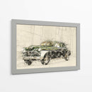 Coche verde retro - Lembayung senja studio | Cuadro decorativo de Canvas Lab