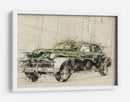 Coche verde retro - Lembayung senja studio | Cuadro decorativo de Canvas Lab
