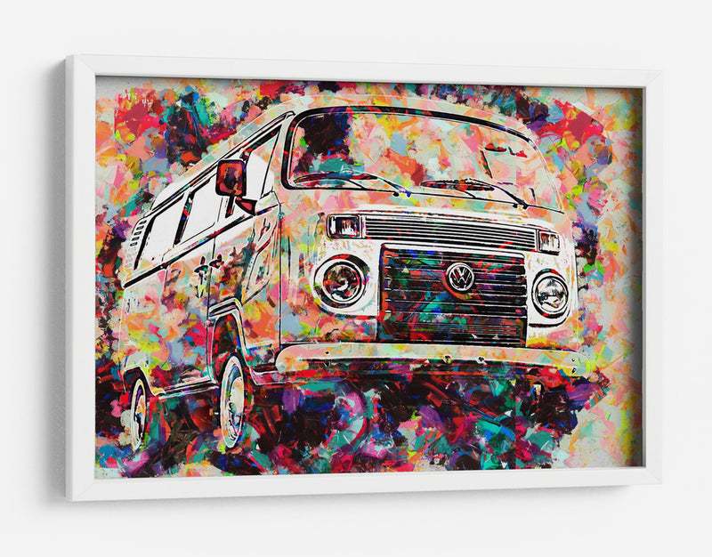 Volkswagen Combi colorida - Lembayung senja studio | Cuadro decorativo de Canvas Lab