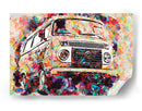 Volkswagen Combi colorida - Lembayung senja studio | Cuadro decorativo de Canvas Lab