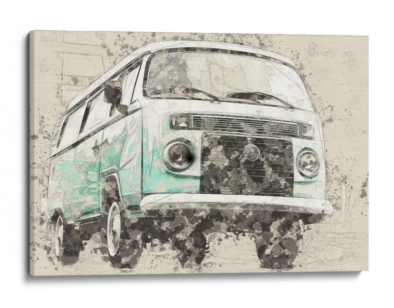 Volkswagen Combi - Lembayung senja studio | Cuadro decorativo de Canvas Lab