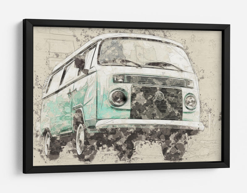 Volkswagen Combi - Lembayung senja studio | Cuadro decorativo de Canvas Lab