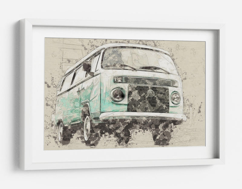 Volkswagen Combi - Lembayung senja studio | Cuadro decorativo de Canvas Lab