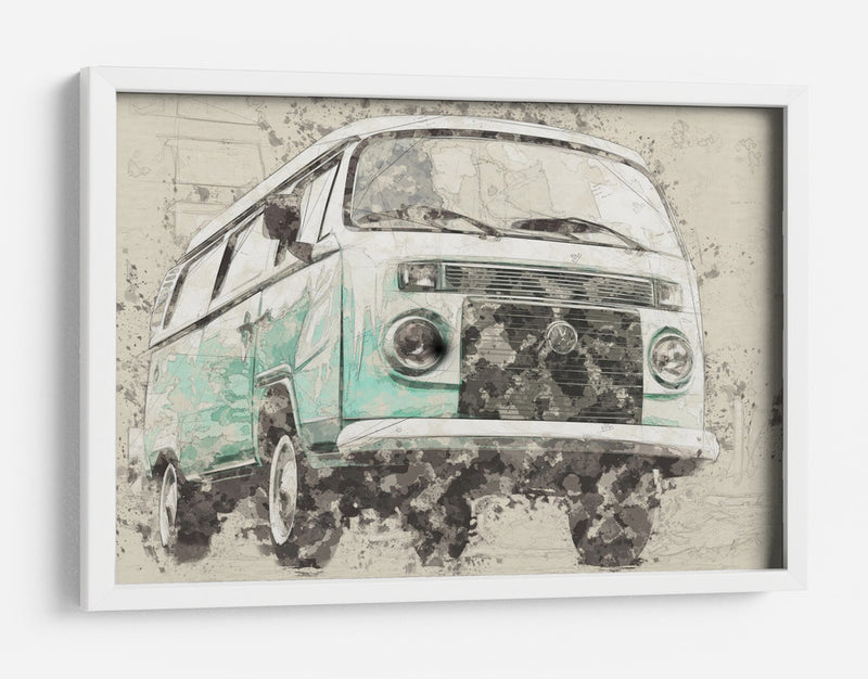 Volkswagen Combi - Lembayung senja studio | Cuadro decorativo de Canvas Lab