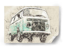 Volkswagen Combi - Lembayung senja studio | Cuadro decorativo de Canvas Lab