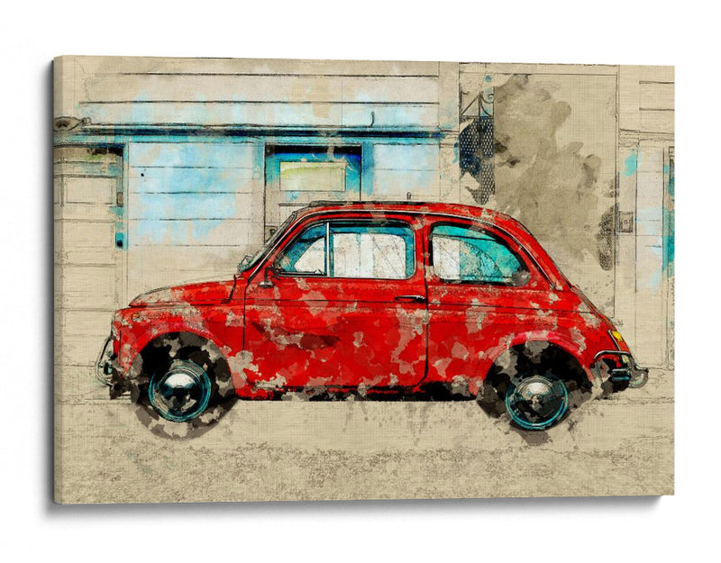 Coche retro - Lembayung senja studio | Cuadro decorativo de Canvas Lab