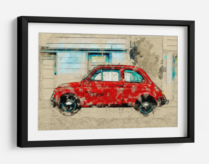 Coche retro - Lembayung senja studio | Cuadro decorativo de Canvas Lab