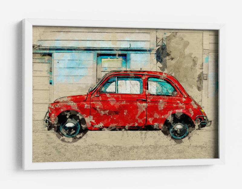 Coche retro - Lembayung senja studio | Cuadro decorativo de Canvas Lab