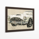 Coche Retro, Blanco - Lembayung senja studio | Cuadro decorativo de Canvas Lab