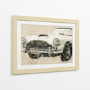 Coche Retro, Blanco - Lembayung senja studio | Cuadro decorativo de Canvas Lab