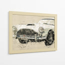 Coche Retro, Blanco - Lembayung senja studio | Cuadro decorativo de Canvas Lab