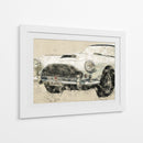 Coche Retro, Blanco - Lembayung senja studio | Cuadro decorativo de Canvas Lab