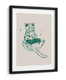 Gato gamer en verde - Tara Royle | Cuadro decorativo de Canvas Lab