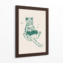 Gato gamer en verde - Tara Royle | Cuadro decorativo de Canvas Lab
