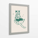 Gato gamer en verde - Tara Royle | Cuadro decorativo de Canvas Lab