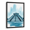 Chichen-itza azul - Paltik Arte Digital | Cuadro decorativo de Canvas Lab
