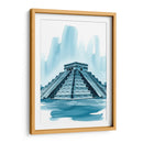 Chichen-itza azul - Paltik Arte Digital | Cuadro decorativo de Canvas Lab