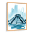 Chichen-itza azul - Paltik Arte Digital | Cuadro decorativo de Canvas Lab
