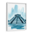 Chichen-itza azul - Paltik Arte Digital | Cuadro decorativo de Canvas Lab
