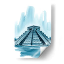 Chichen-itza azul - Paltik Arte Digital | Cuadro decorativo de Canvas Lab