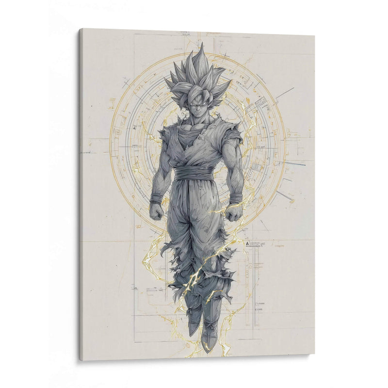 Goku dorado - Paltik Arte Digital | Cuadro decorativo de Canvas Lab