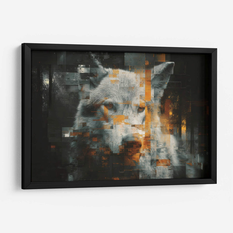 Lobo blanco glitch - Paltik Arte Digital | Cuadro decorativo de Canvas Lab
