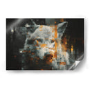 Lobo blanco glitch - Paltik Arte Digital | Cuadro decorativo de Canvas Lab
