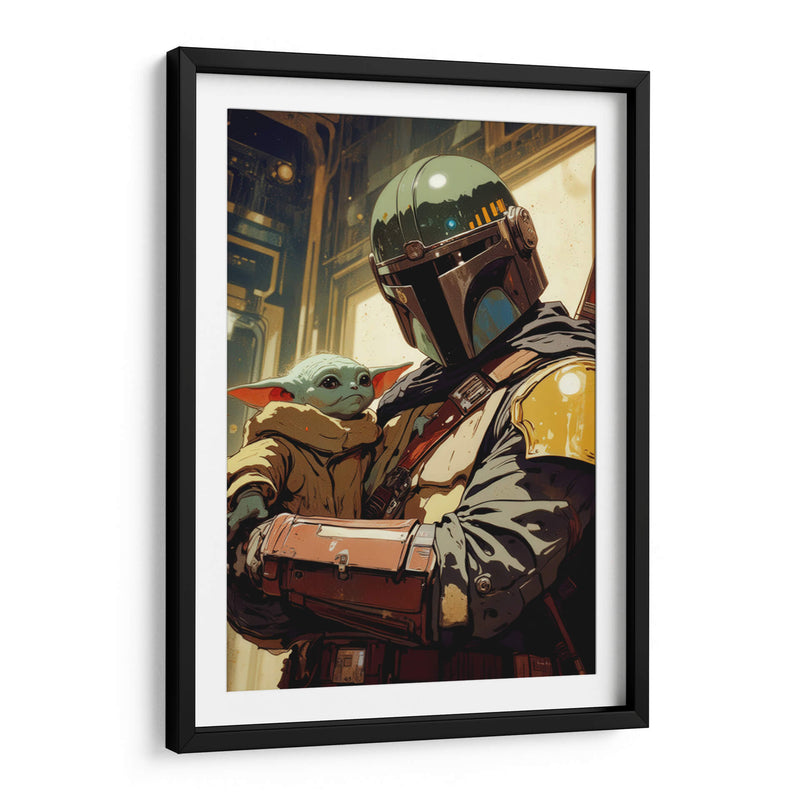 Grogu y Mando - Paltik Arte Digital | Cuadro decorativo de Canvas Lab