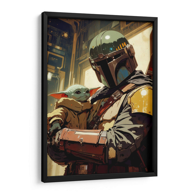 Grogu y Mando - Paltik Arte Digital | Cuadro decorativo de Canvas Lab