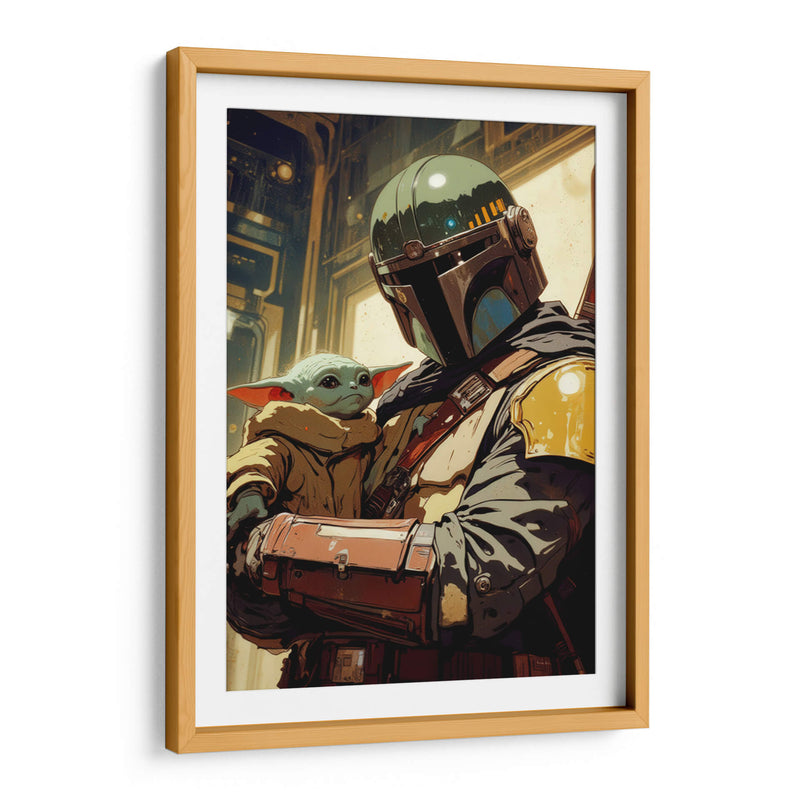 Grogu y Mando - Paltik Arte Digital | Cuadro decorativo de Canvas Lab