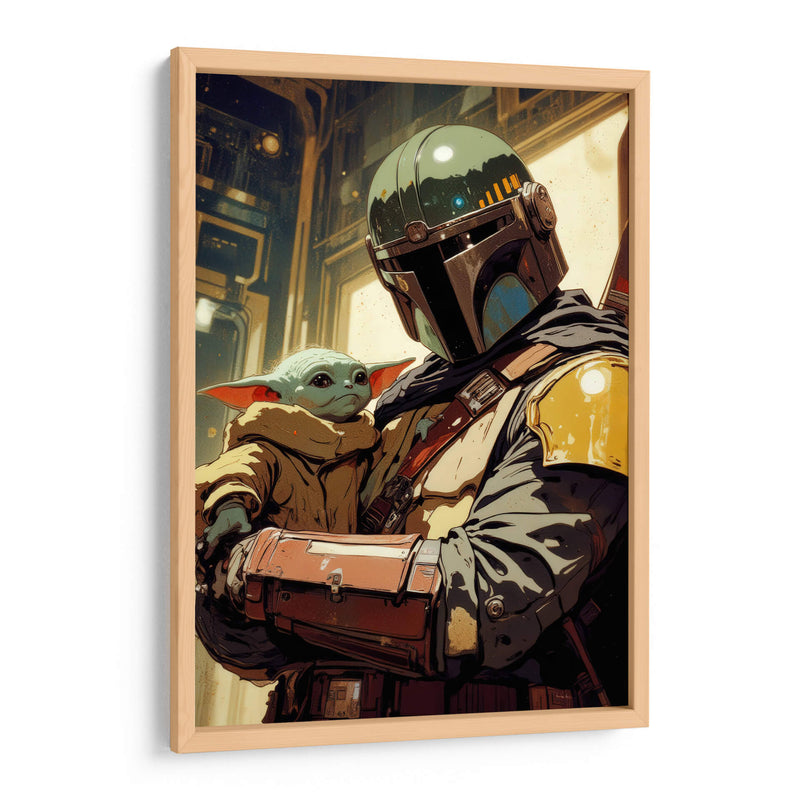 Grogu y Mando - Paltik Arte Digital | Cuadro decorativo de Canvas Lab