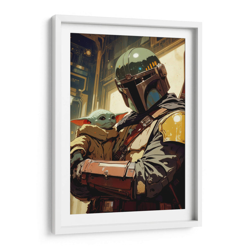 Grogu y Mando - Paltik Arte Digital | Cuadro decorativo de Canvas Lab