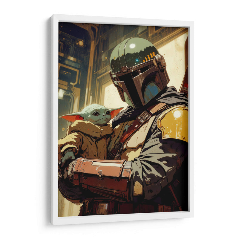 Grogu y Mando - Paltik Arte Digital | Cuadro decorativo de Canvas Lab