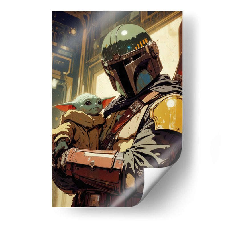 Grogu y Mando - Paltik Arte Digital | Cuadro decorativo de Canvas Lab