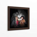 Niños asustados mirando las sombras nocturnas - Angela Waye | Cuadro decorativo de Canvas Lab