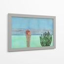 Cactus observa el mar y la luna roja. - PMOB | Cuadro decorativo de Canvas Lab