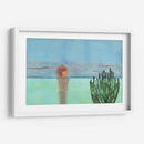 Cactus observa el mar y la luna roja. - PMOB | Cuadro decorativo de Canvas Lab