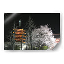 Pagoda y cerezo floreado - PMOB | Cuadro decorativo de Canvas Lab