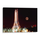 Torre Eiffel luces y luna al anochecer - PMOB | Cuadro decorativo de Canvas Lab