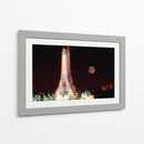 Torre Eiffel luces y luna al anochecer - PMOB | Cuadro decorativo de Canvas Lab
