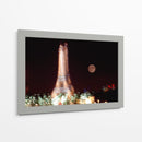 Torre Eiffel luces y luna al anochecer - PMOB | Cuadro decorativo de Canvas Lab