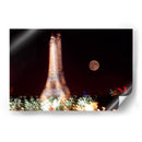 Torre Eiffel luces y luna al anochecer - PMOB | Cuadro decorativo de Canvas Lab